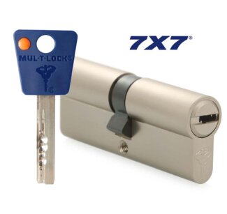 7x7 Mul-T-Lock цилиндр L 66 Ф (33х33) кл/кл (никель)